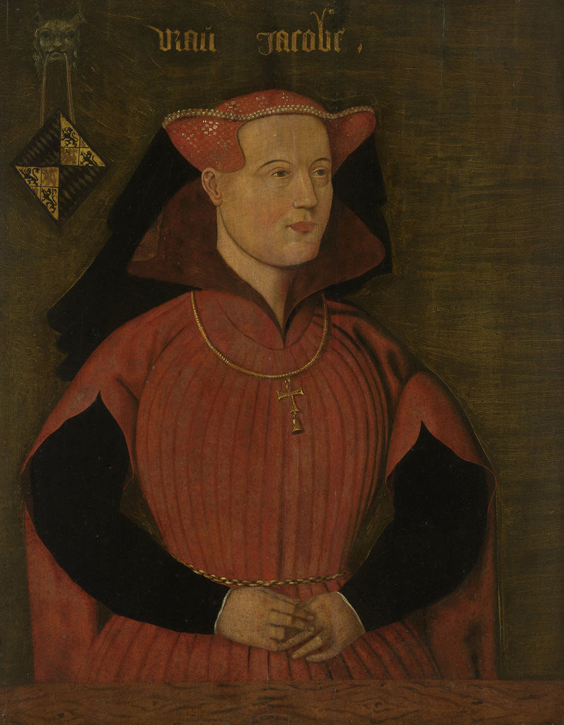 Detail of Portrait of Jacoba of Bavaria, Countess of Holland and Zeeland, Jacqueline, Countess of Hainaut by Anonymous