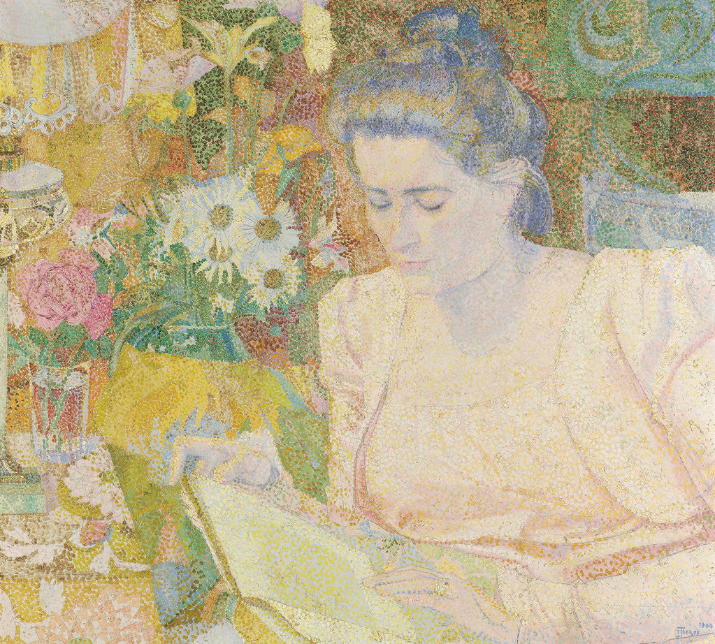 Detail of Portrait of Marie Jeanette de Lange by Jan Toorop