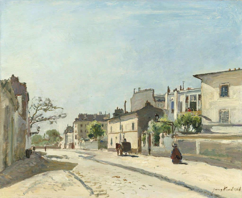 Detail of Rue Nôtre-Dame, Paris by Johan Barthold Jongkind