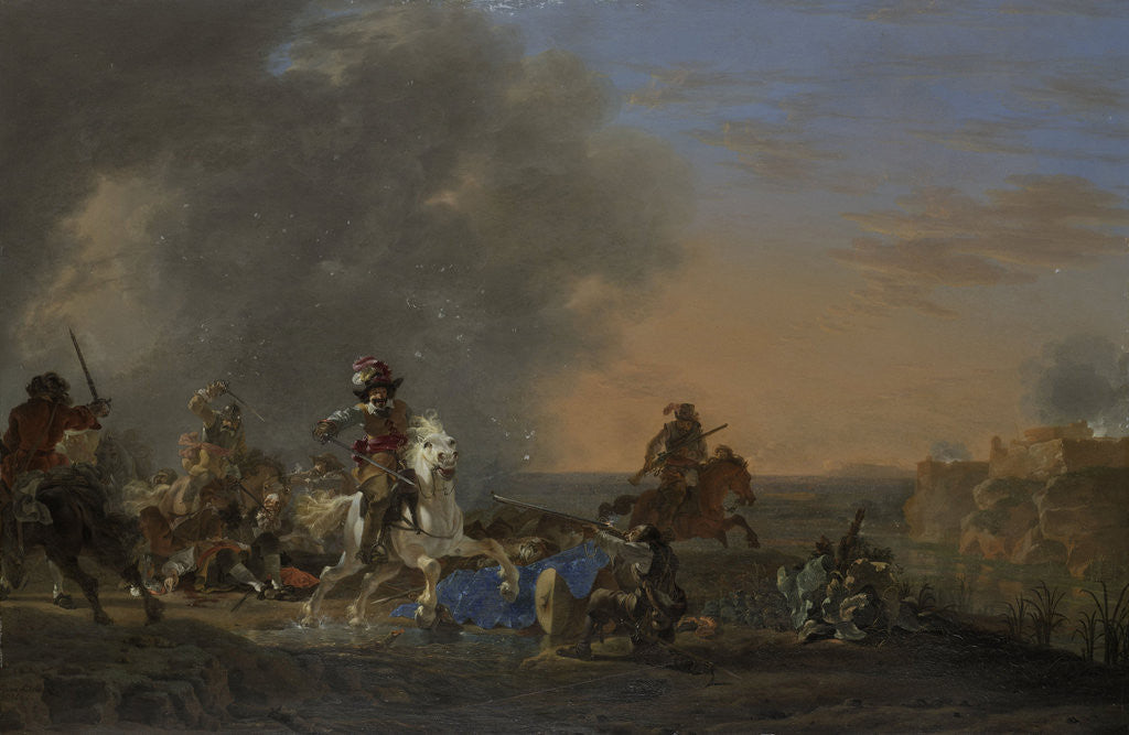 Detail of Cavalry Charge at Sunset by Jan Asselijn
