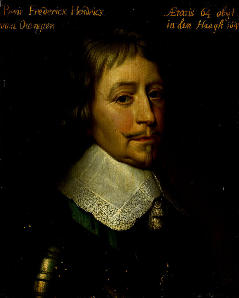 Detail of Portrait of Frederick Henry, Prince of Orange, Frederik Hendrik Prins van Oranje by Workshop of Gerard van Honthorst