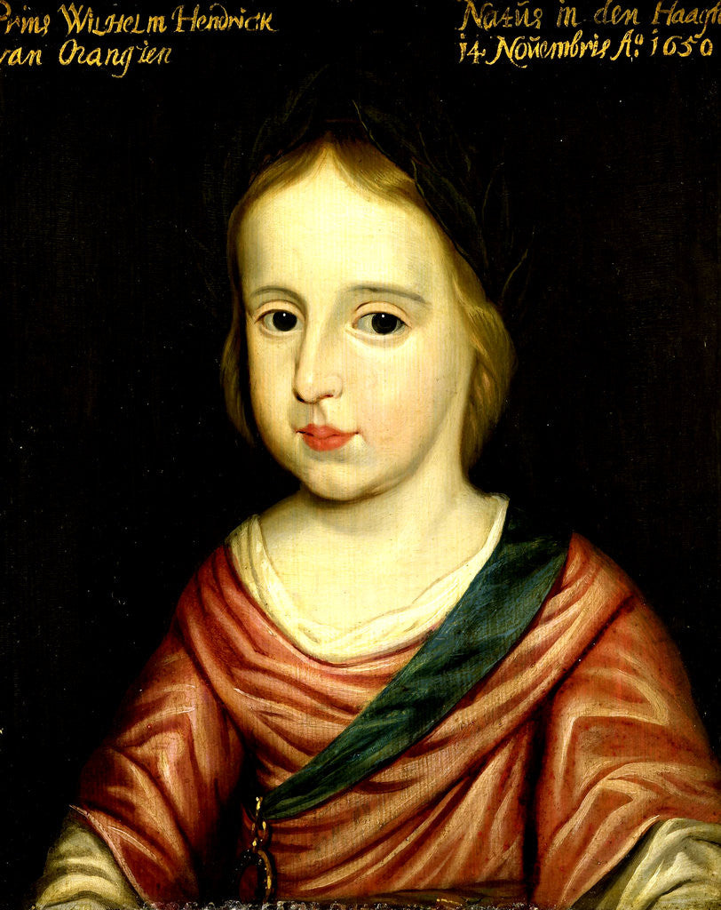 Detail of Portrait of William III, Prince of Orange, Willem III van Oranje by Workshop of Gerard van Honthorst