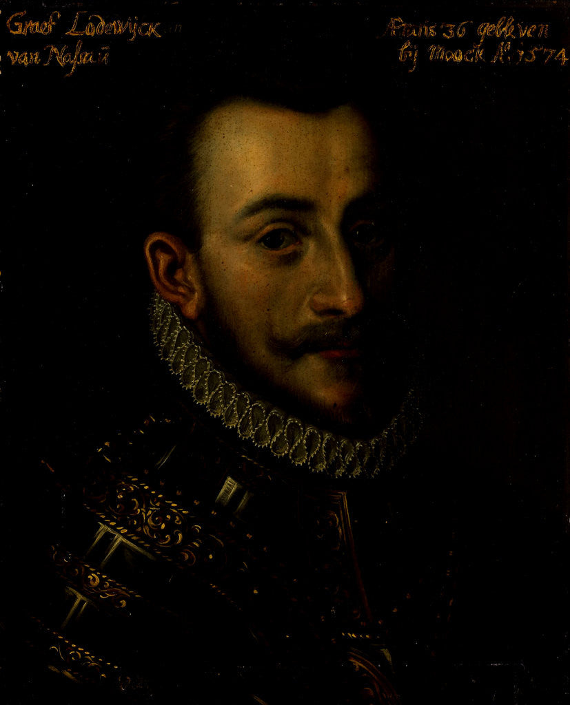 Detail of Portrait of Louis, Count of Nassau by Anonymous