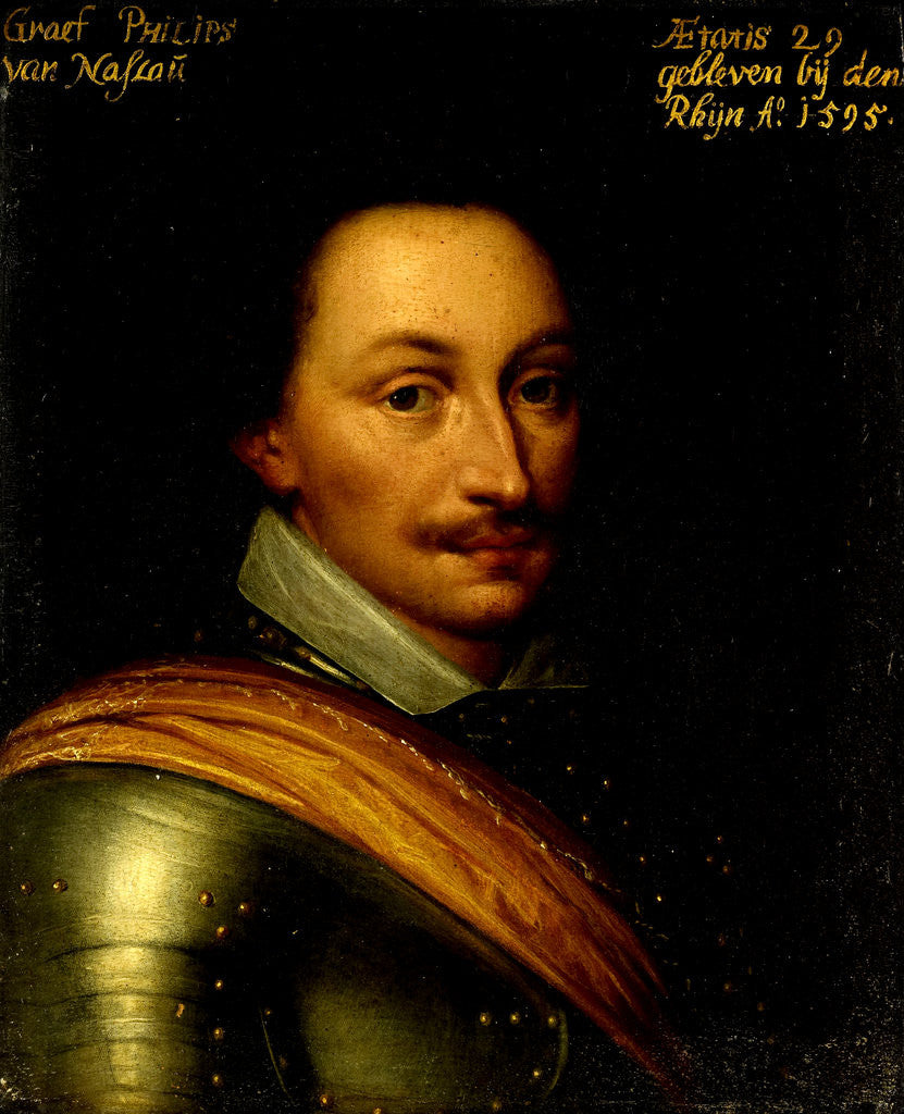 Detail of Portrait of Philip, Count of Nassau, Governor of the Town of Nijmegen The Netherlands by Anonymous