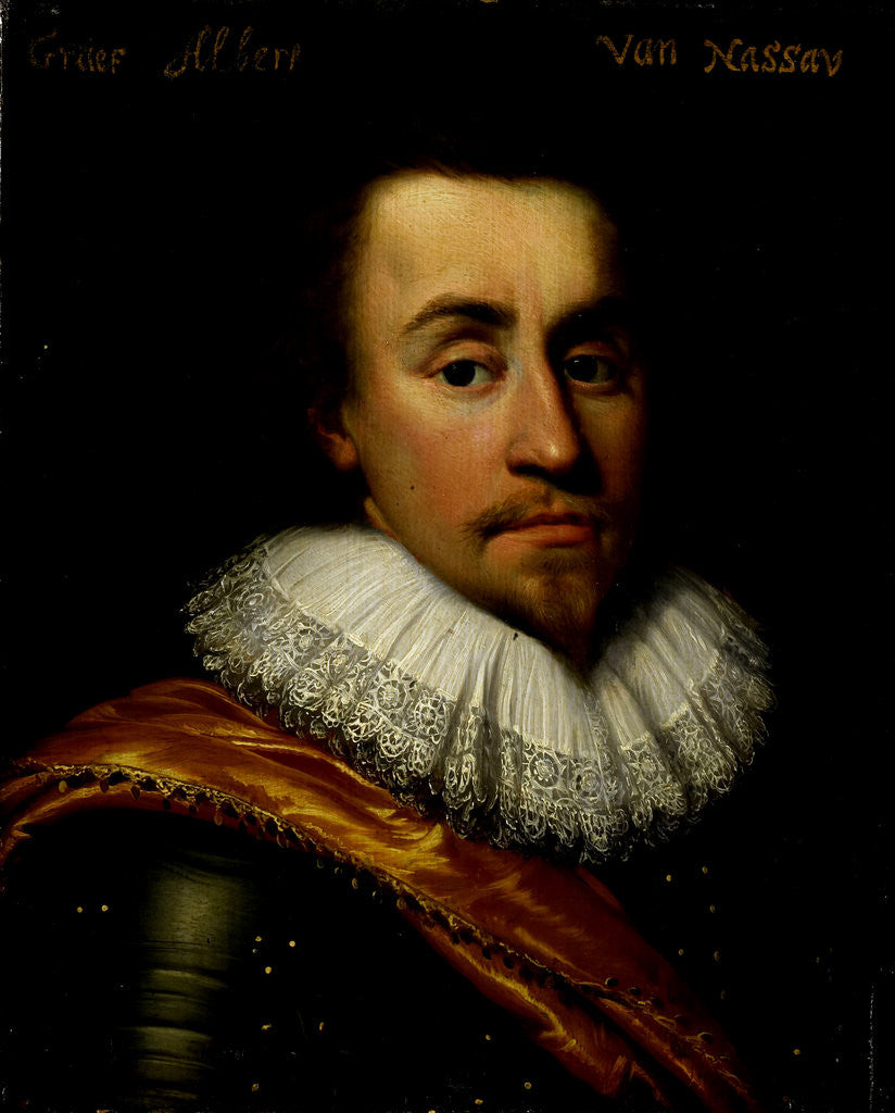 Detail of Portrait of Albert, Count of Nassau-Dillenburg by Workshop of Jan Antonisz van Ravesteyn