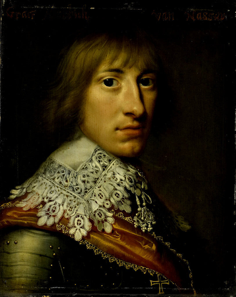 Detail of Portrait of Henry Casimir I, Count of Nassau-Dietz by Wybrand de Geest