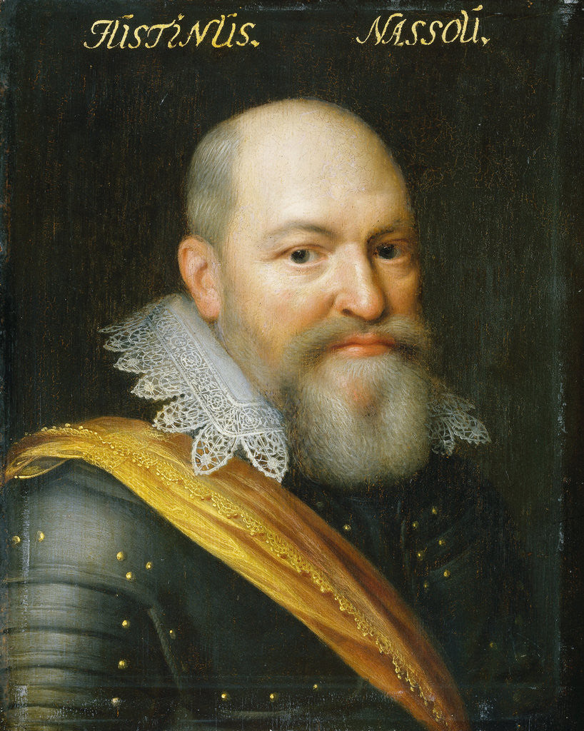 Detail of Portrait of Justinus van Nassau, illegitimate Son of Prince William I and Eva Elinx by Workshop of Jan Antonisz van Ravesteyn