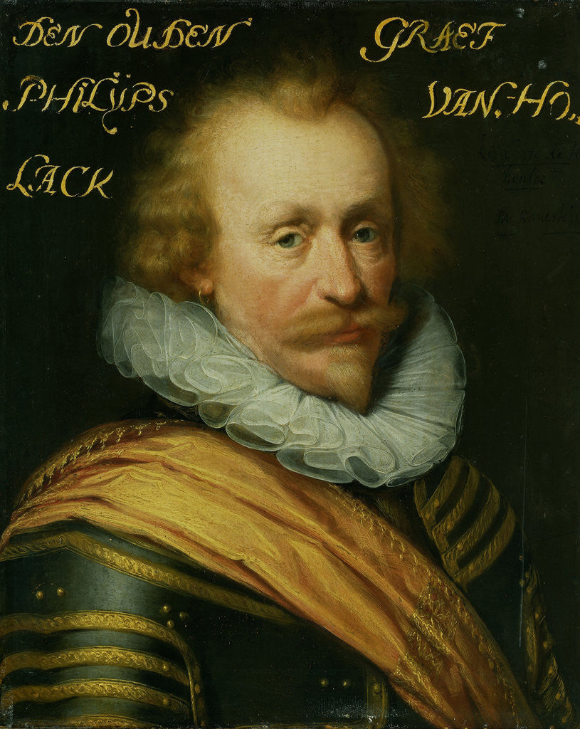 Detail of Portrait of Philips, Count of Hohenlohe zu Langenburg by Workshop of Jan Antonisz van Ravesteyn