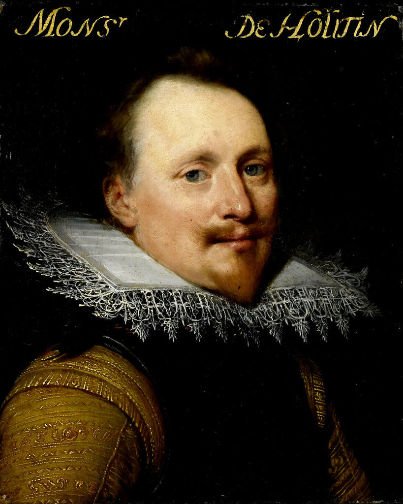 Detail of Portrait of Willem de Soete de Laeke, Lord of Hautain by Workshop of Jan Antonisz van Ravesteyn