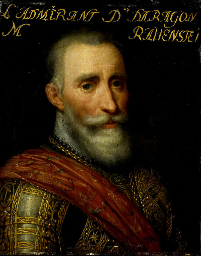 Detail of Portrait of Francisco Hurtado de Mendoza, Admiral of Aragon by Workshop of Jan Antonisz van Ravesteyn