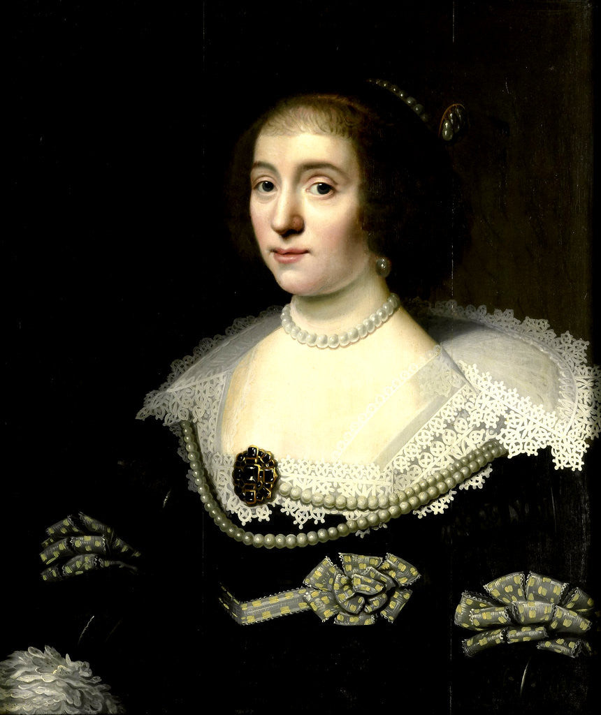 Detail of Portrait of Amalia, Countess of Solms, Consort of Prince Frederick Henry by Anonymous