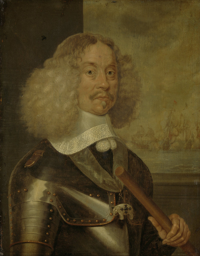 Detail of Portrait of Jacob Baron van Wassenaer, Lord of Obdam, Lieutenant-Admiral of Holland and West-Friesland by Abraham Evertsz. van Westerveld