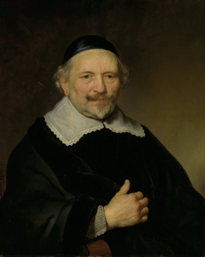Detail of Portrait of a Man, possibly Augustijn Wtenbogaert, or Johannes Wtenbogaert, Tax Collector of Amsterdam by Govert Flinck
