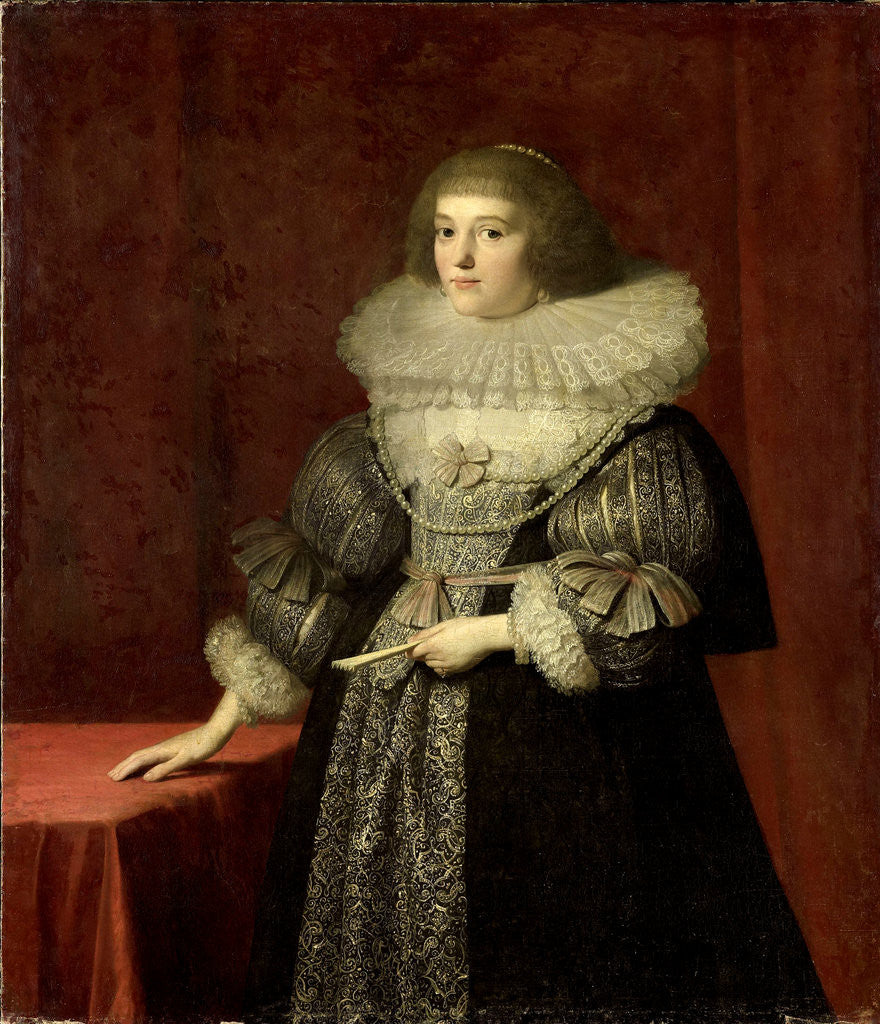 Detail of Portrait of Ursula, 1594-1657, Countess of Solms-Braunfels by Anonymous