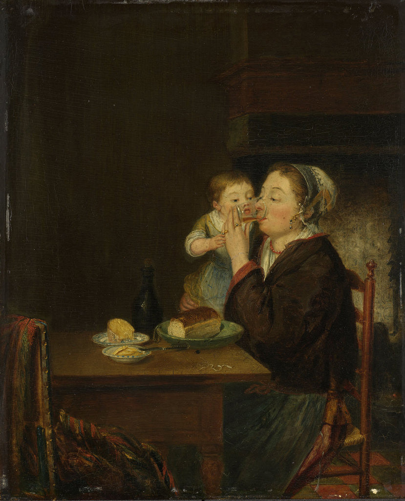 Detail of A Mother with her Child by Louis Bernard Coclers