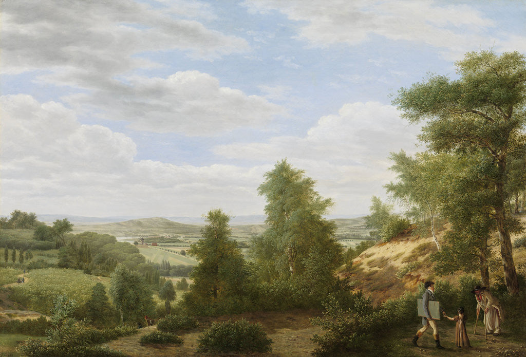 Detail of View of the Valley of Montmorency near Saint-Leu-la-Forêt, France by Pieter Rudolph Kleijn