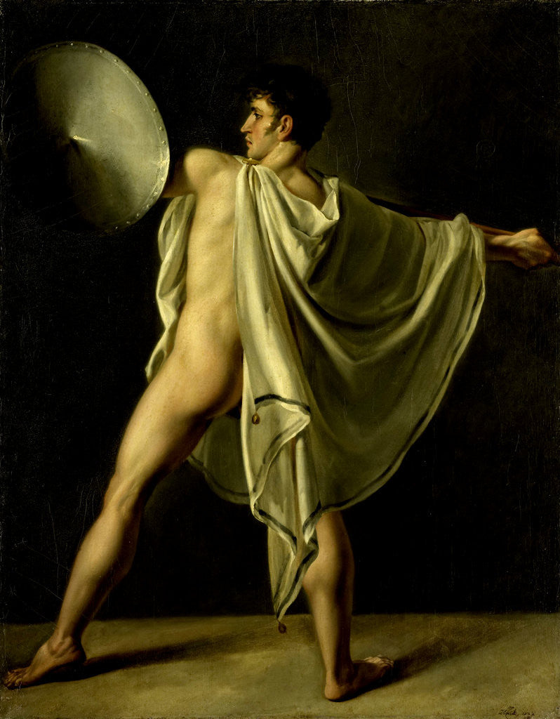 Detail of Warrior with Lance and Shield by Joannes Echarius Carolus Alberti