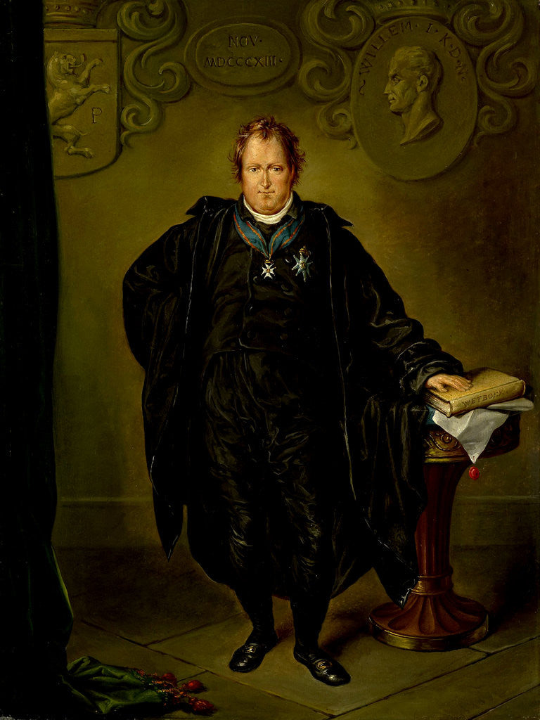 Detail of Portrait of Johan Melchior Kemper, Lawyer and Statesman by David Pièrre Giottino Humbert de Superville
