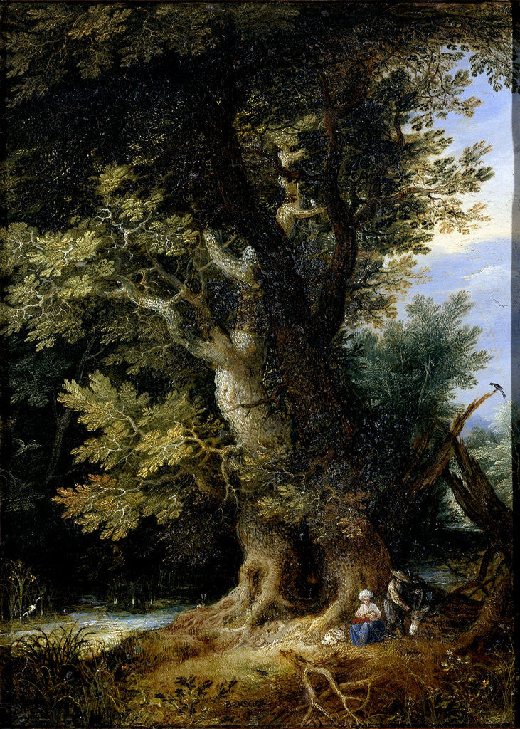 Detail of Rest on the Flight into Egypt by Anonymous