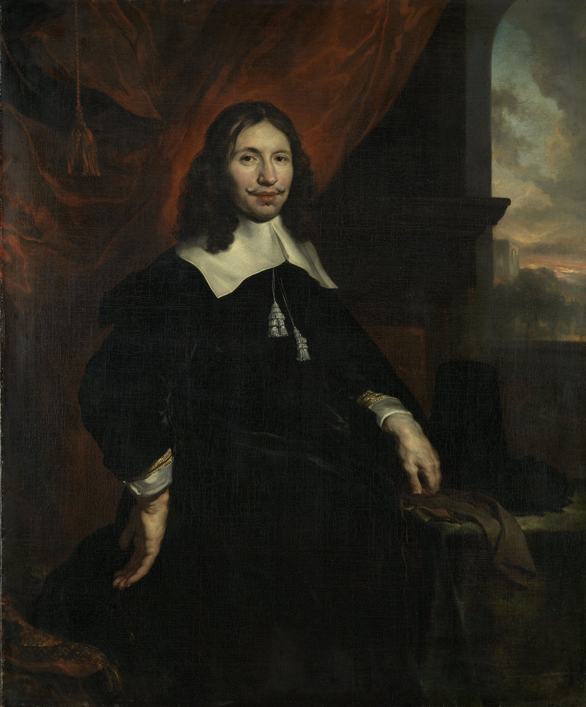 Detail of Dionijs Wijnands, Amsterdam merchant by Jan van Noordt