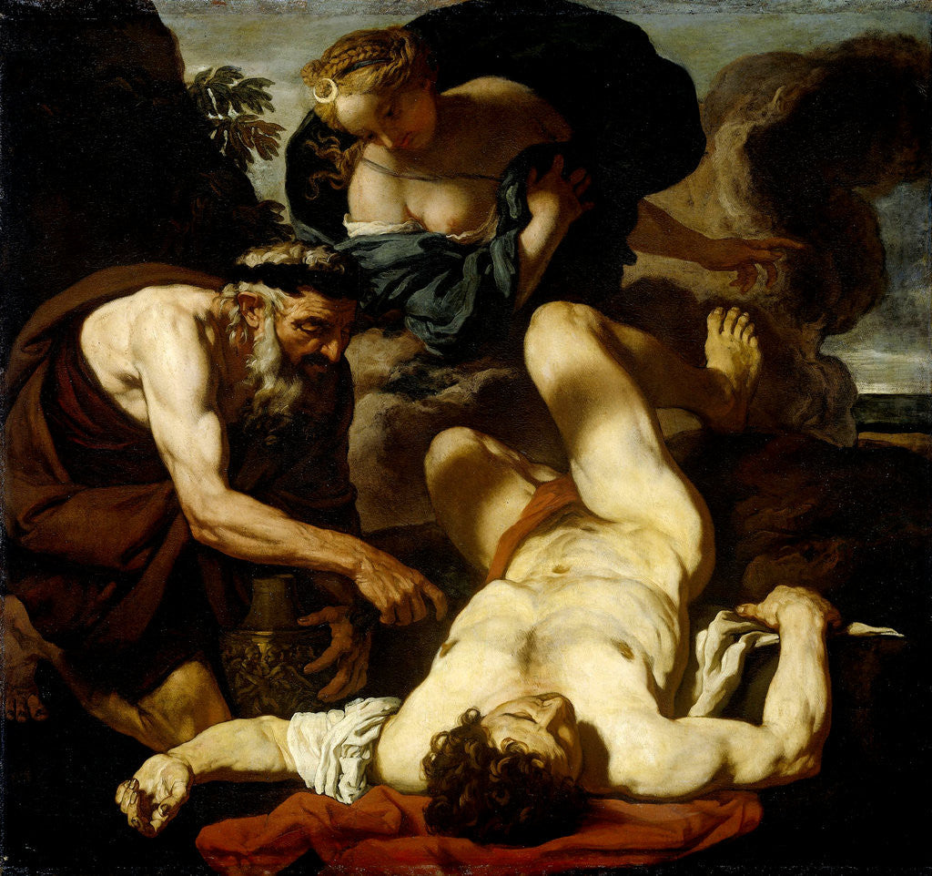 Detail of Selene and Endymion, formerly entitled The Death of Orion by Johann Carl Loth