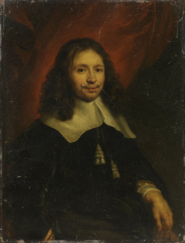 Detail of Portrait of Dionijs Wijnands, Merchant in Amsterdam by Jan van Noordt