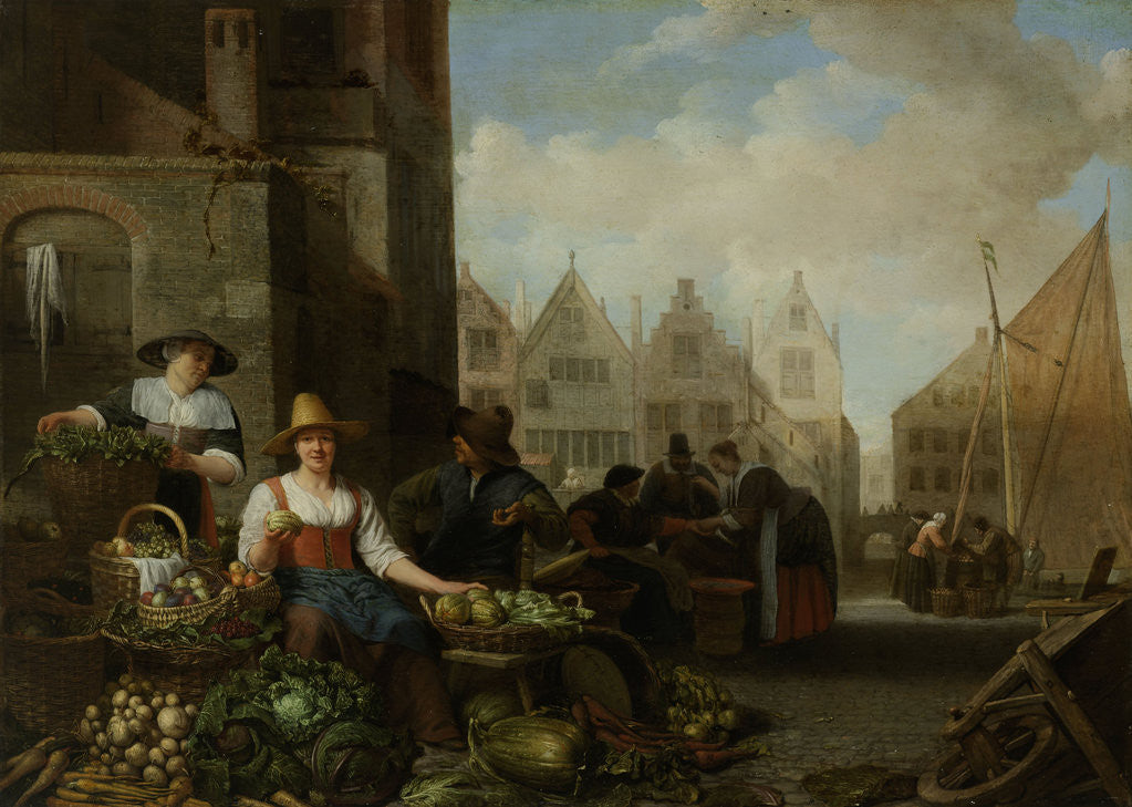 Detail of The Vegetable Market by Hendrick Martensz. Sorgh