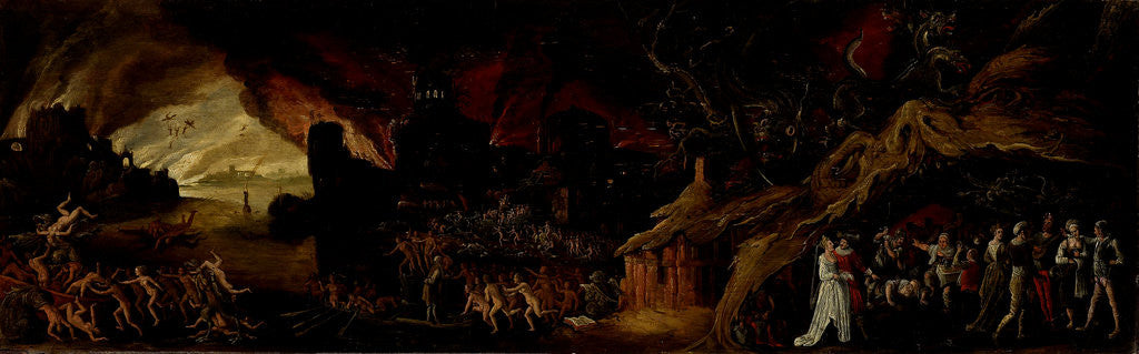 Detail of The Last Judgment and the Seven Deadly Sins by Jacob Isaacsz. van Swanenburg