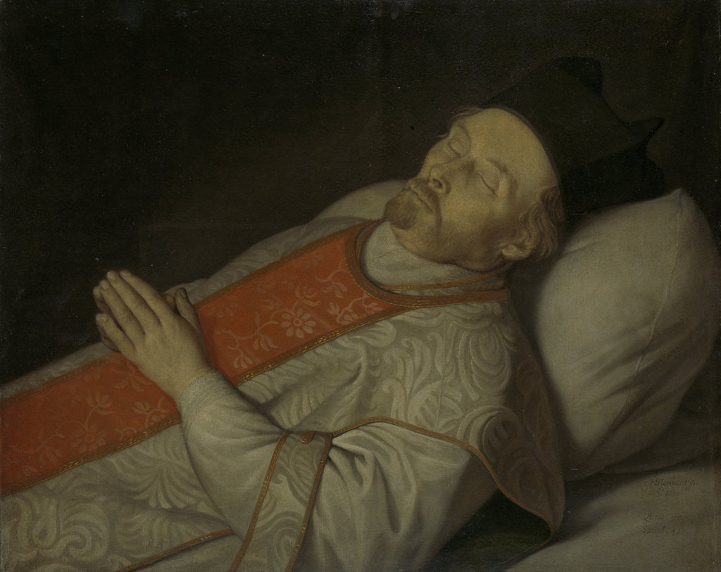 Detail of Johannes Puttkammer, Doctor of Divinity in Utrecht, on his Deathbed by Hendrick Bloemaert