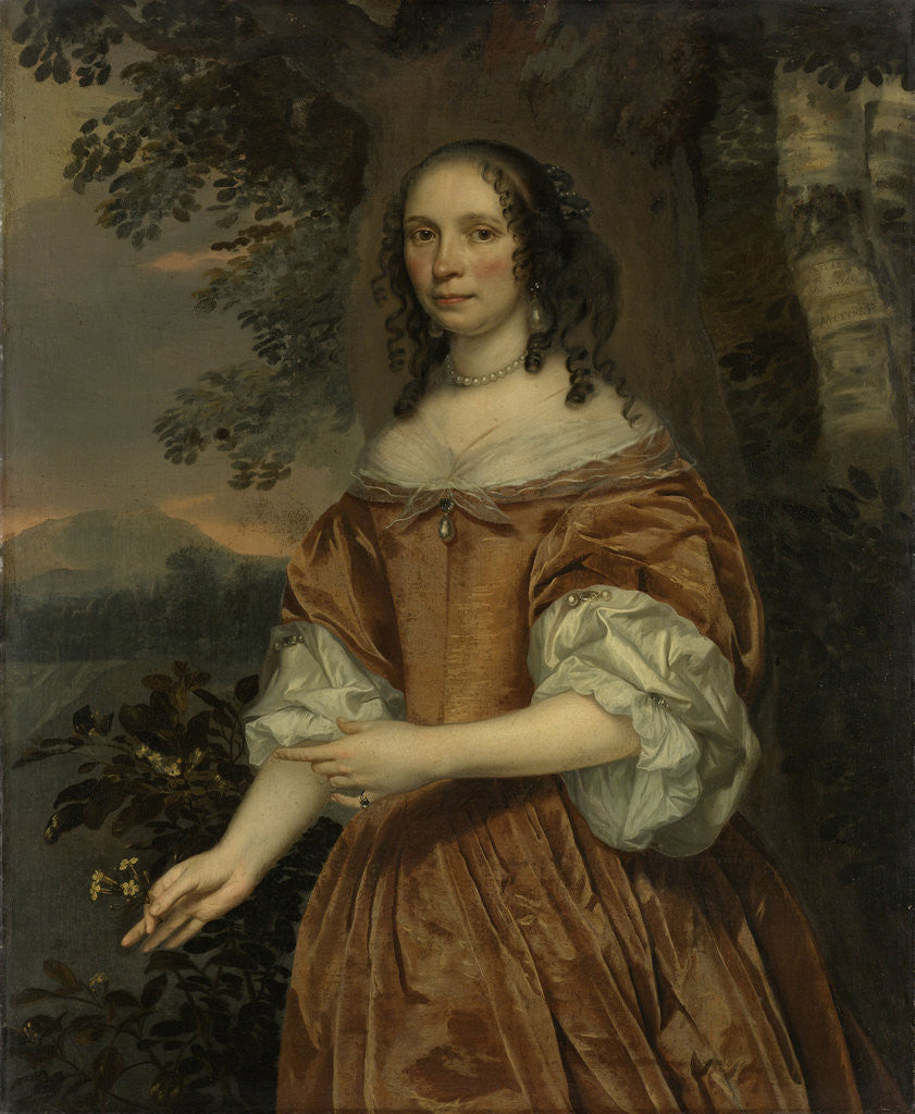 Detail of Maria de Witte Françoisdr, b 1616, Wife of Johan van Beaumont by Jan Mijtens
