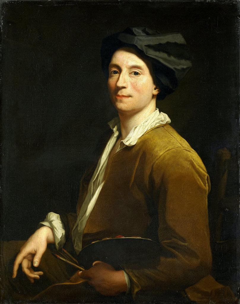 Detail of Portrait of a Painter, probably a Self Portrait by Christoffel Lubienitzki