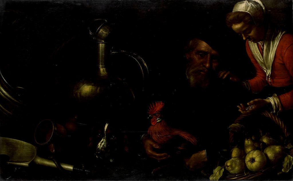 Detail of Poultry Merchant by Cornelis Jacobsz. Delff