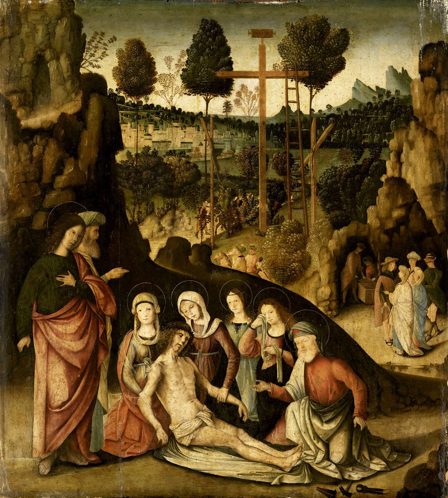 Detail of Lamentation of Christ by Bernardino Zaganelli di Bosio