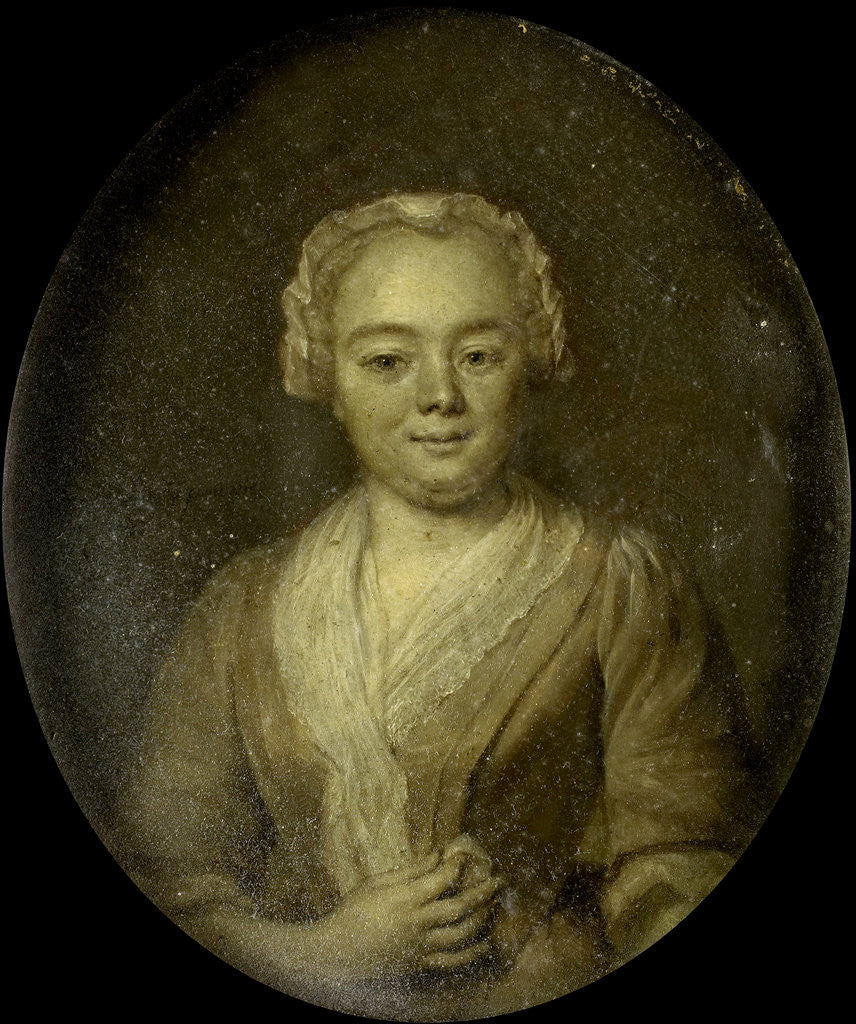 Detail of Portrait of Margaretha van Leuvenigh, Wife of Bernardus de Bosch by Jan Maurits Quinkhard