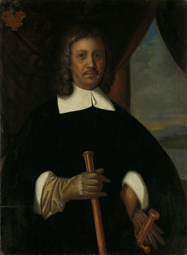 Detail of Portrait of Jan van Riebeeck, Commander of the Cape of Good Hope and of Melaka and Secretary of the High Government of Batavia by Anonymous