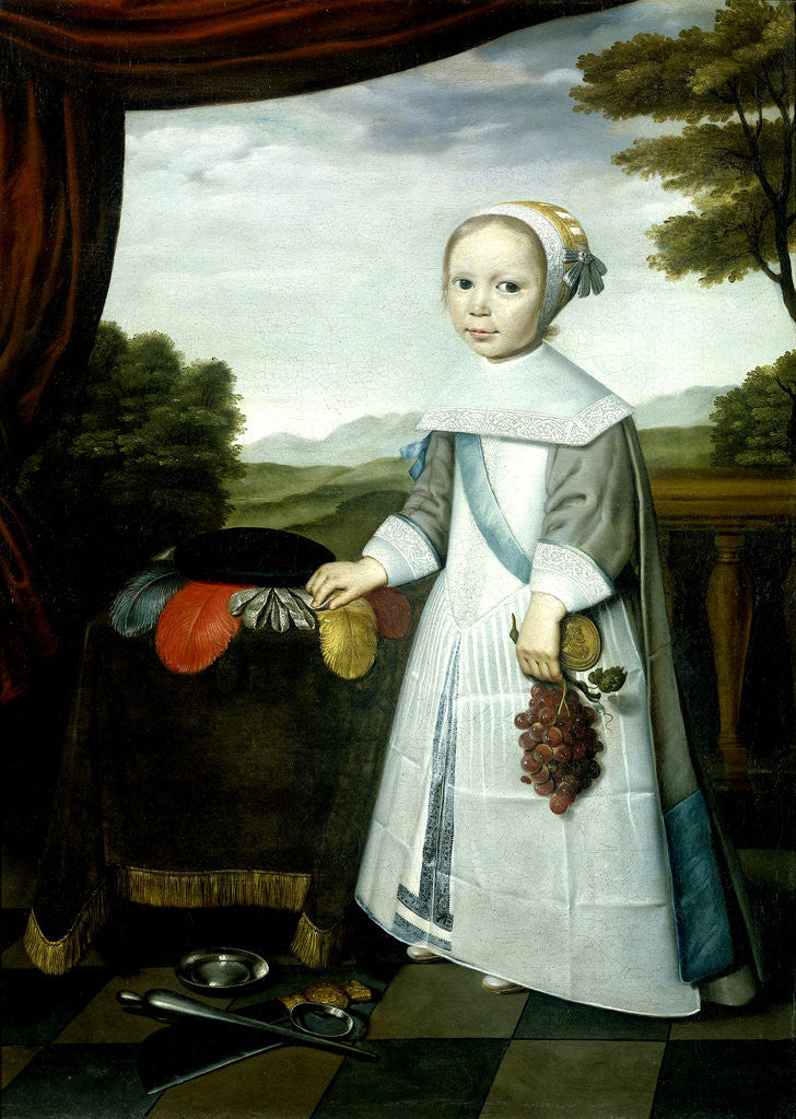 Detail of Portrait of Johannes van Rees as a Child by Willem Jansz. Ploy