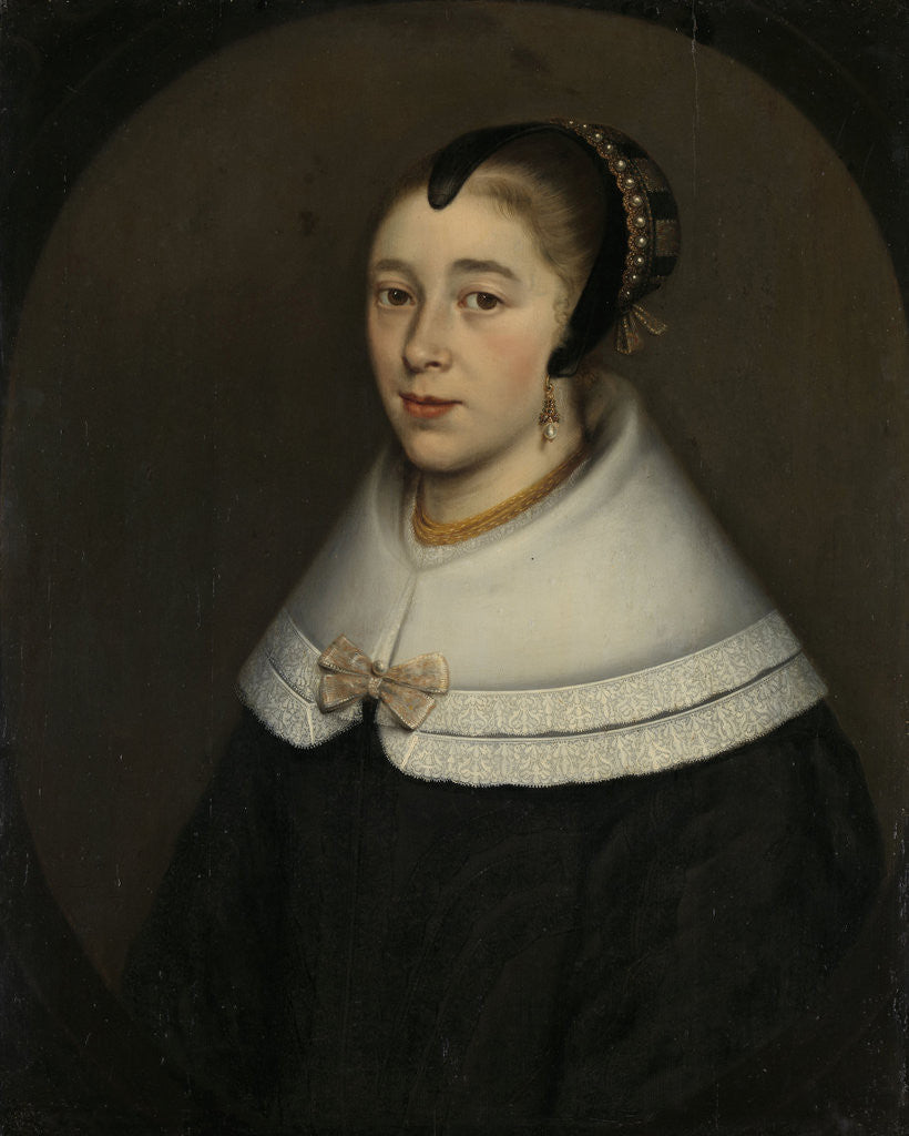 Detail of Portrait of a Woman, presumably Catharina Kettingh, Wife of Bartholomeus Vermuyden by Dirck Craey