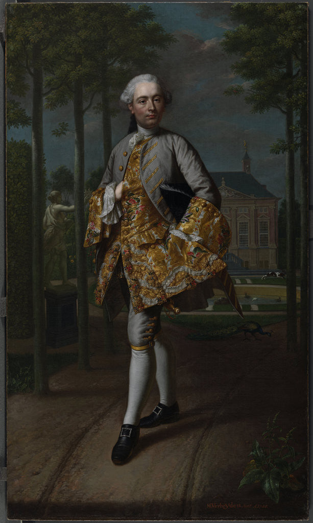 Detail of Portrait of Gerard Cornelis van Riebeeck by Mattheus Verheyden