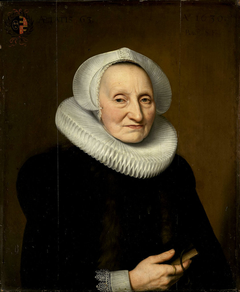 Detail of Portrait of Belia Claesdr, second Wife of Pieter Sebastiaensz Kettingh by Bartholomeus Sarburgh