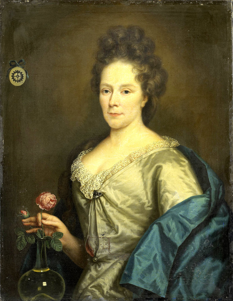 Detail of Portrait of Anna Maria van Hogendorp, second Wife of François Leydecker by Anonymous
