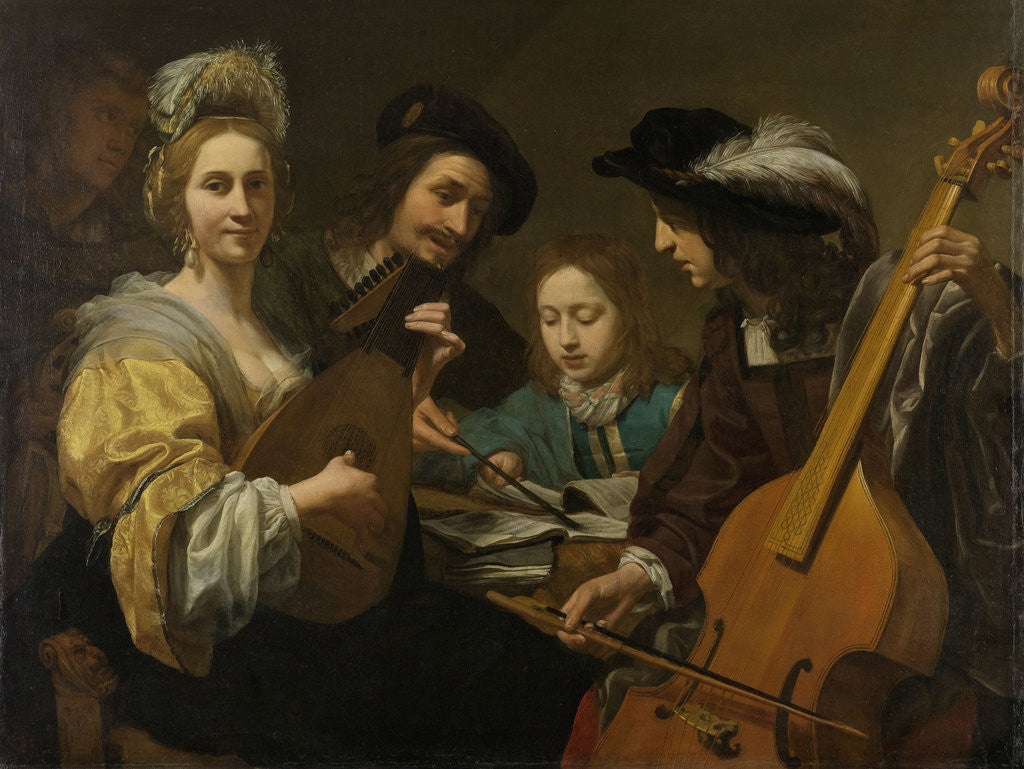 Detail of A Musical Party by Gerard van Kuijl