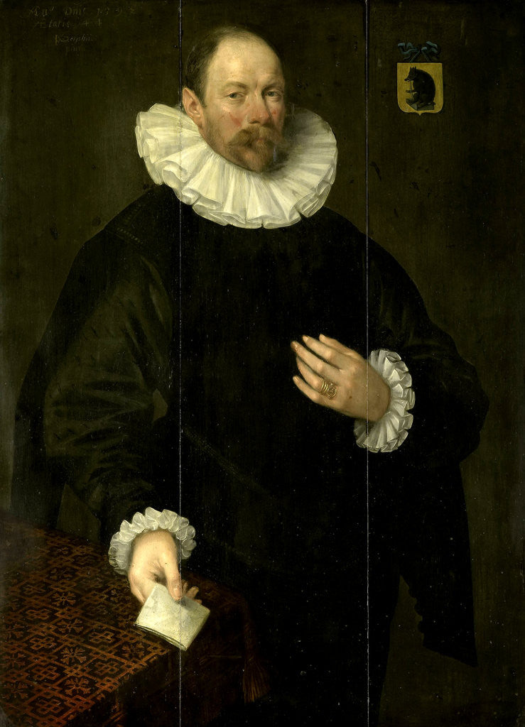 Detail of Portrait of Paulus Cornelisz van Beresteyn, Burgomaster of Delft by Jacob Willemsz. Delff I