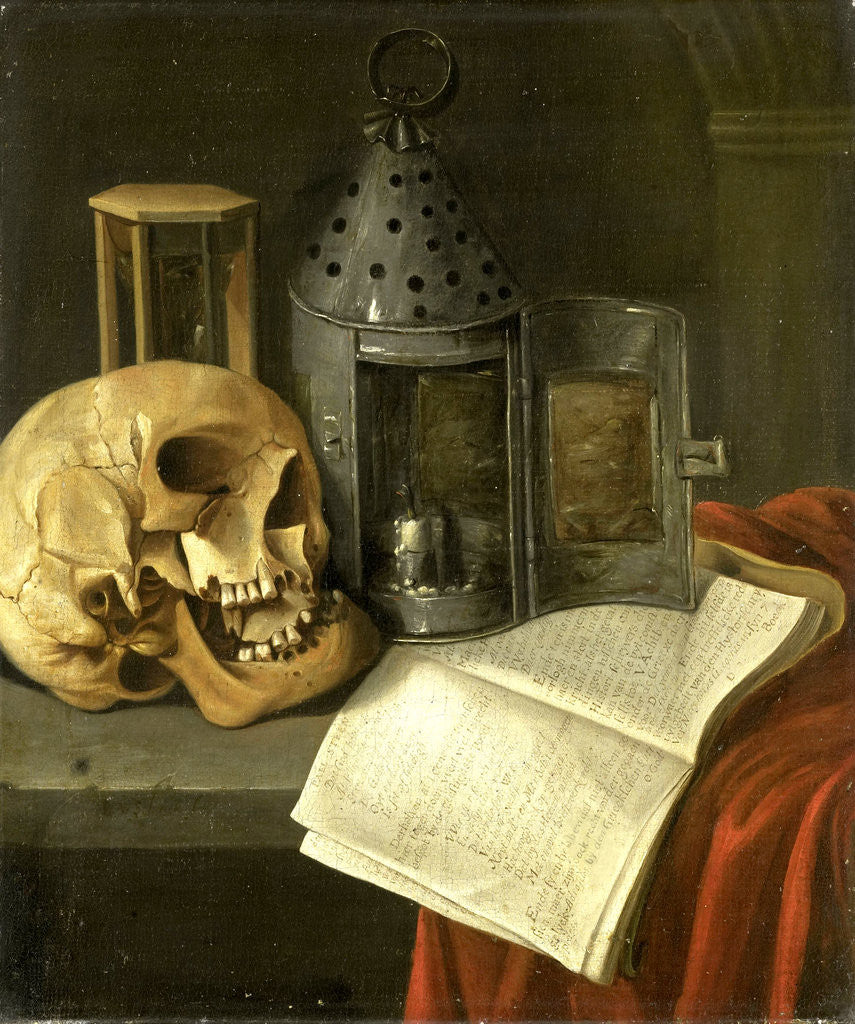 Detail of Vanitas Still Life by B. Schaak