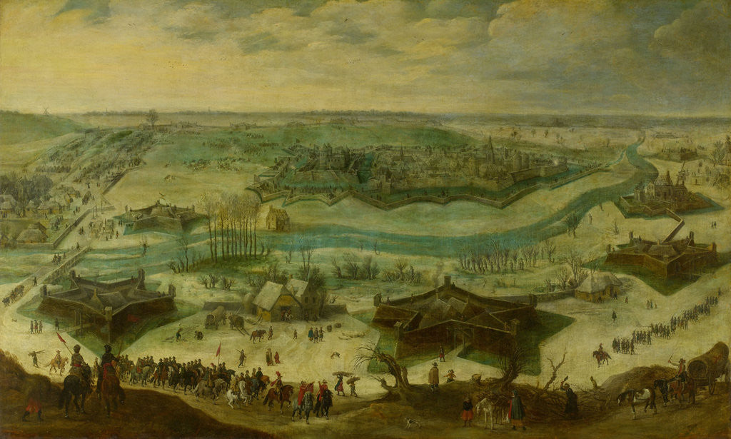Detail of The Siege of a City, possibly the Siege of Jülich by the Spaniards under Hendrik van den Bergh by Peter Snayers
