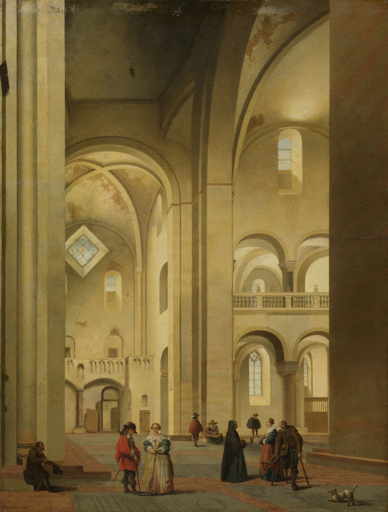 Detail of The transept of the Mariakerk in Utrecht, seen from the northeast, The Netherlands by Pieter Jansz. Saenredam