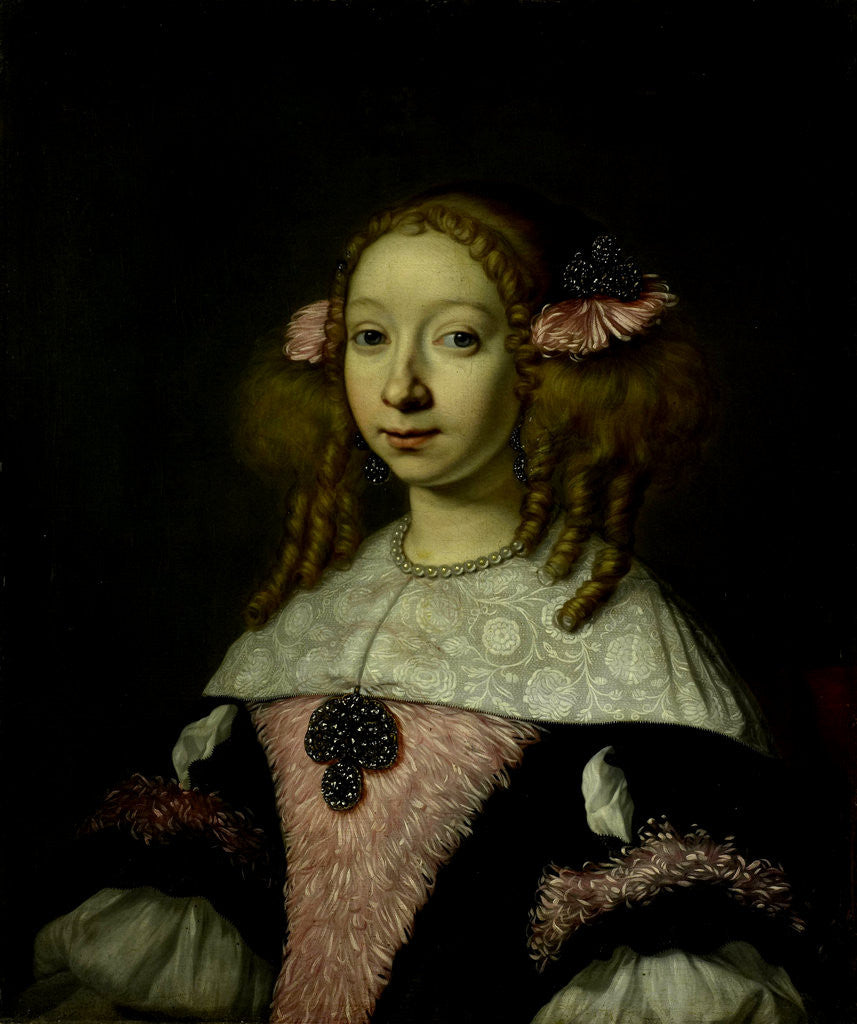 Detail of Portrait of Adriana Jacobusdr Hinlopen, Wife of Johannes Wijbrants by Lodewijk van der Helst