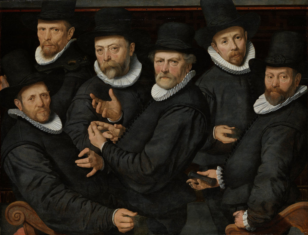Detail of Six Wardens of the Drapers Guild by Pieter Pietersz. I
