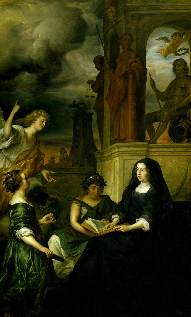 Detail of Amalia van Solms in Mourning for her Husband, Prince Frederick Henry by Govert Flinck