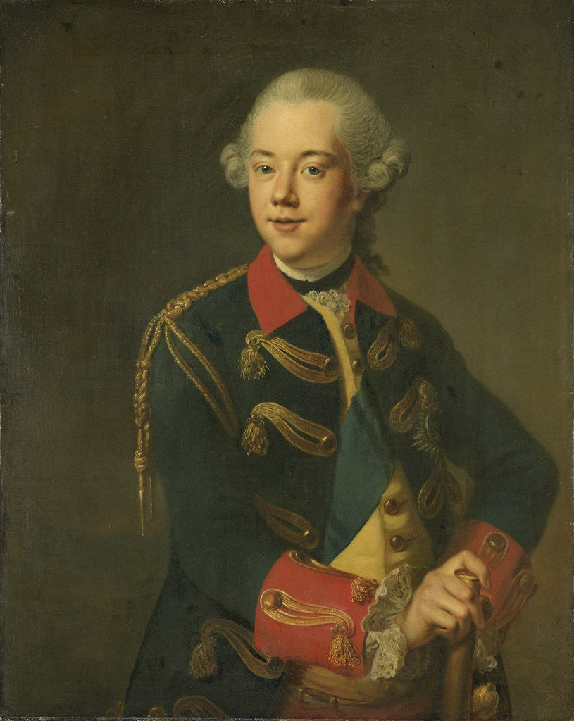 Detail of Portrait of William V, Prince of Orange-Nassau by Johann Georg Ziesenis