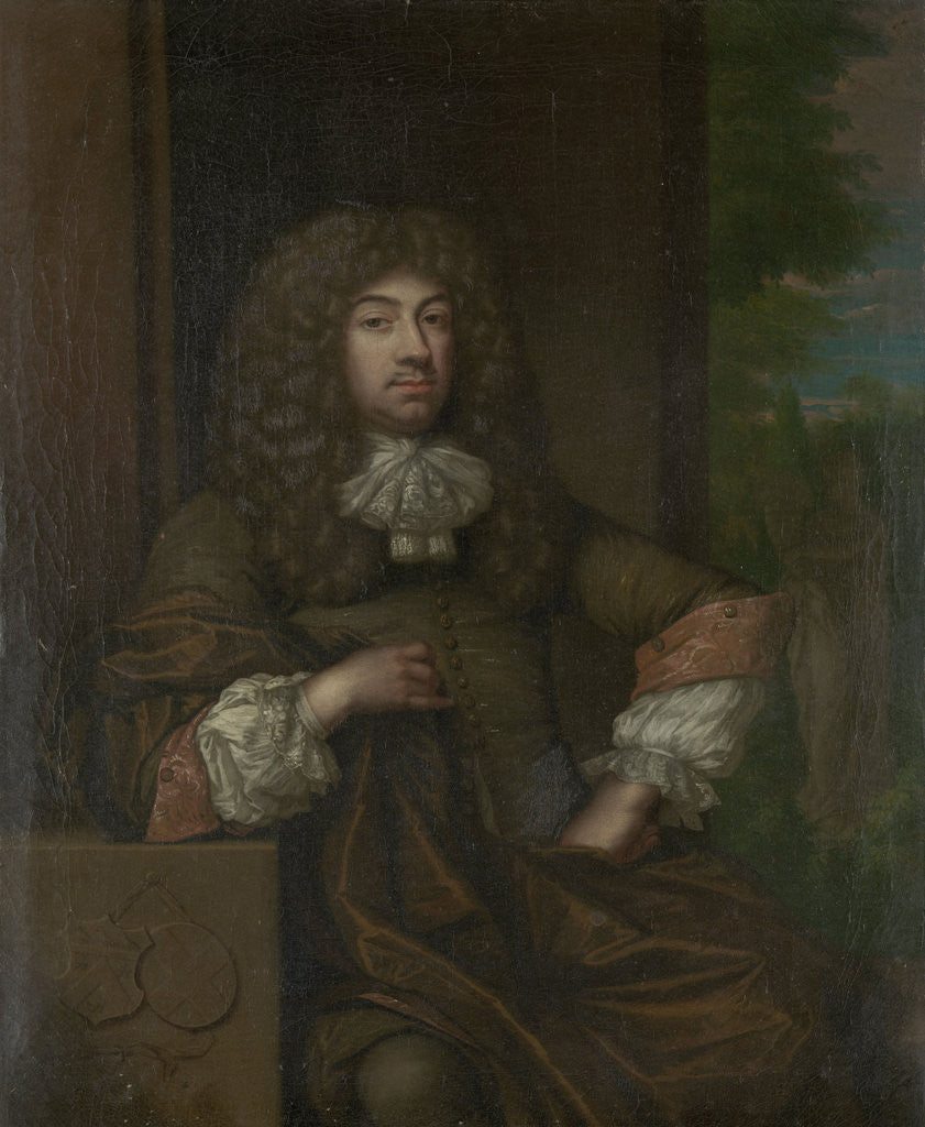 Detail of Portrait of Jan Boudaen Courten by Philip van Dijk